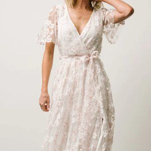 Baltic Born Marseille Embossed Maxi Dress - Cherry Blossom